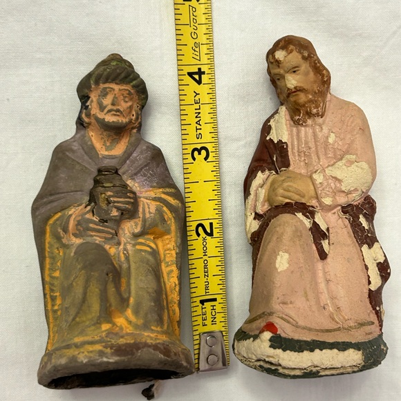 Vintage Nativity Made In Germany Some Figures in Italy, some unmarked 18 pieces - Picture 12 of 14